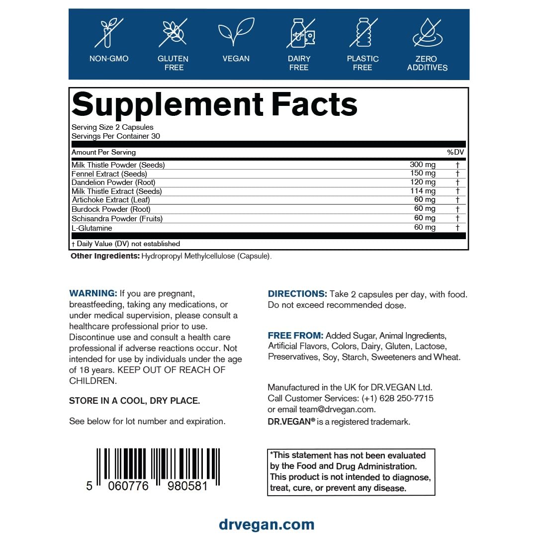 DR.VEGAN Debloat & Detox | Bloating, Digestion, Liver Support | Vitamins & Supplements dr veganBuy Supplements Australia