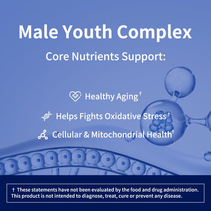 joyable by VitaSol Wellness - Male Youth Complex – Cellular Energy & Healthy Aging Support Supplement with NR, PQQ & Ergothioneine | 60 Capsules joyable by VitaSol WellnessBuy Supplements Australia