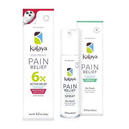 Kalaya 6X Pain Relief Arnica Cream with Massager and Active Pain Relief Spray for Joint & Muscle Pain Kalaya NaturalsBuy Supplements Australia