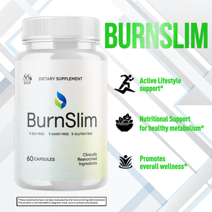 (2 Pack) Burn Slim Capsules, Official Burnslim Pills with All Natural Ingredients, Advanced Burn Slim Health and Wellness Vitamin Supplement Supporting Active Lifestyle for Women & Men (120 Capsules) MJOBuy Supplements Australia