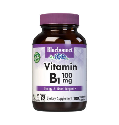 Bluebonnet Vitamin B1 100 mg - Mood Support & Energy Vitamins for Women & Men* - Thiamin HCl - Non-GMO, Vegan, Kosher BlueBonnetBuy Supplements Australia