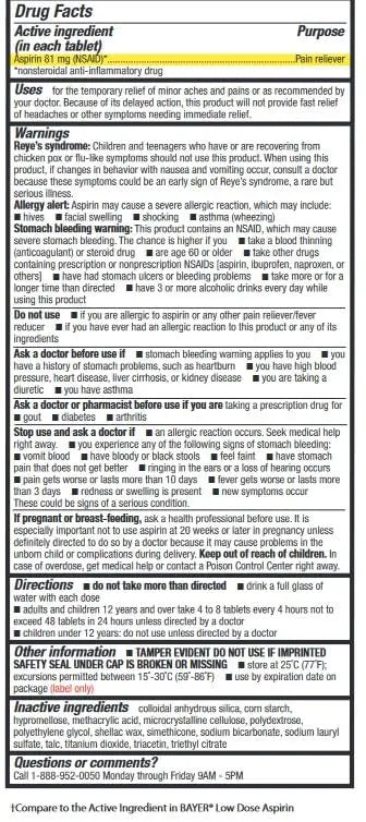 HealthA2Z® Aspirin 81 mg | DYE Free | Low Strength | 200 Counts | Pain Relief | Reduces Minor Aches Muscle Pain & Cramps | Fever Reducer | Reduces Headache | (NSAID) HealthA2ZBuy Supplements Australia