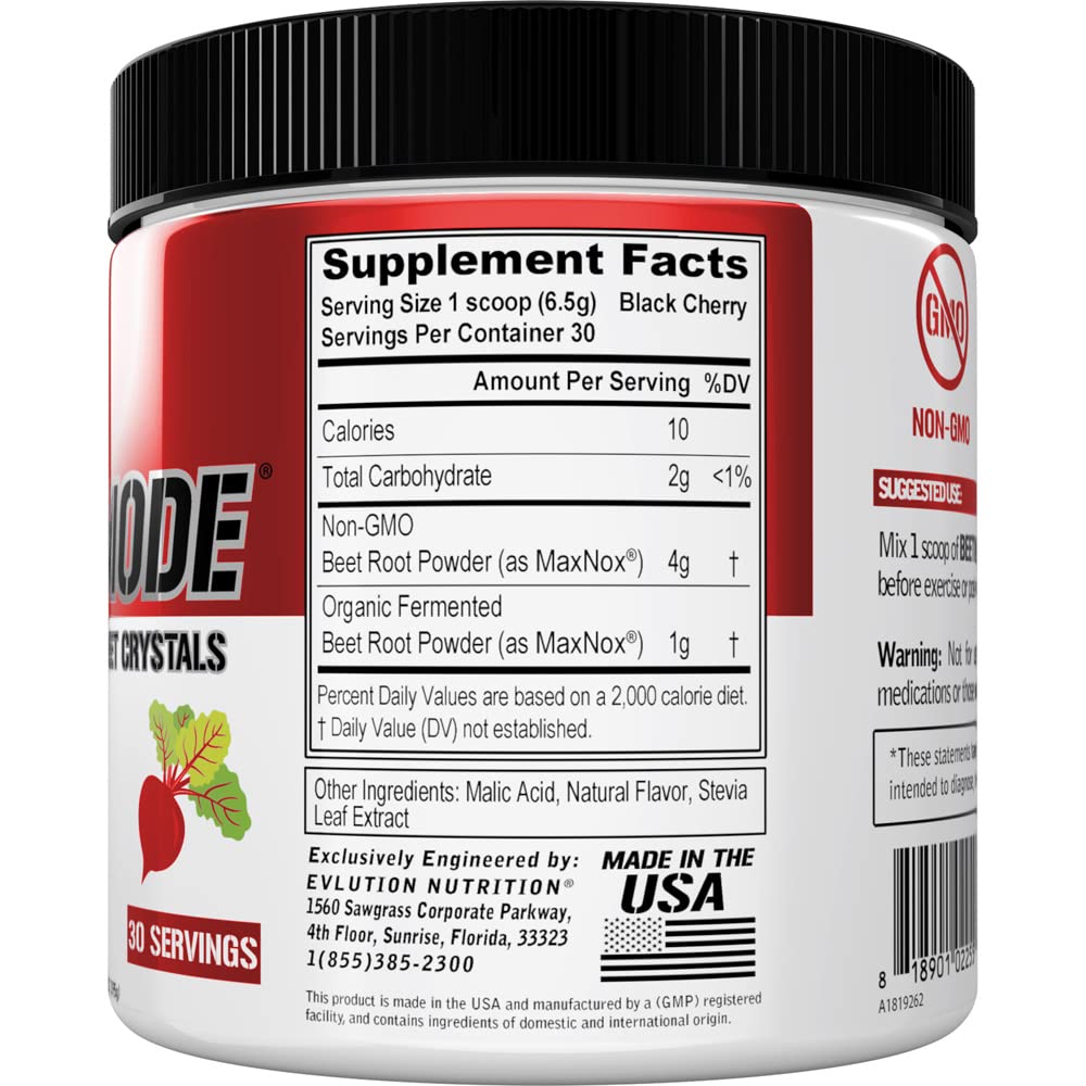 Evlution Nutrition Beet Root Powder Nitric Oxide Booster for Enhanced Energy and Pumps EvlutionBuy Supplements Australia