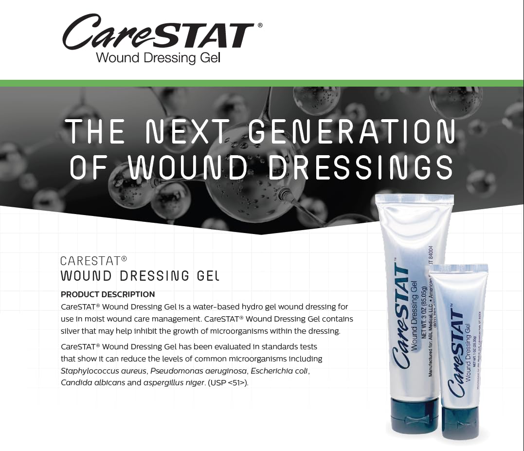 CareSTAT First Aid Kit Gel | 32 PPM Silver Healing Wound Dressing Solution | SilverSol Ag CareSTATBuy Supplements Australia