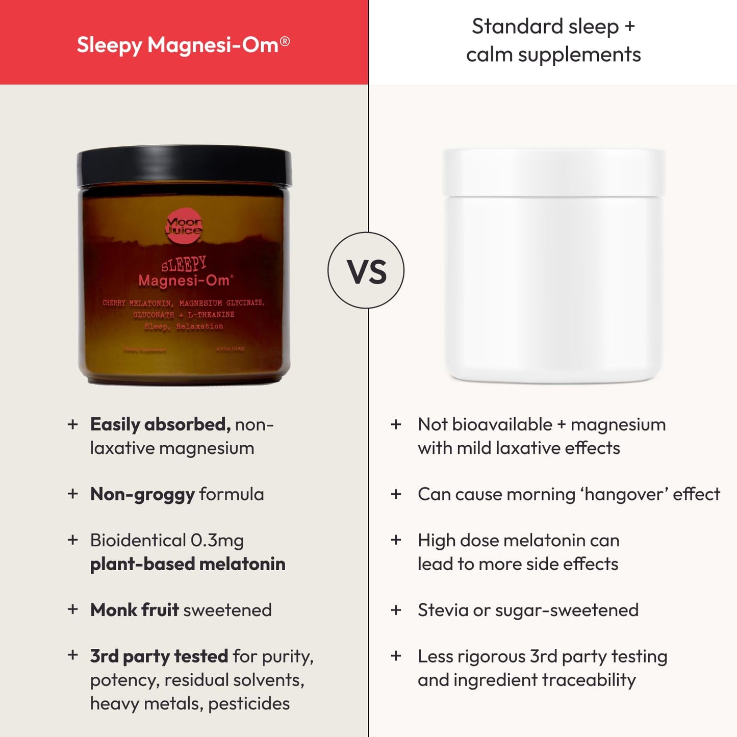 Moon Juice Sleepy Magnesi-Om - Sleep Supplement Powder with Magnesium Glycinate, L-Theanine & Plant-Based Melatonin, Sugar-Free Bedtime Drink Mix for Deep Sleep w/o Grogginess, Cherry, 35 Servings Moon JuiceBuy Supplements Australia