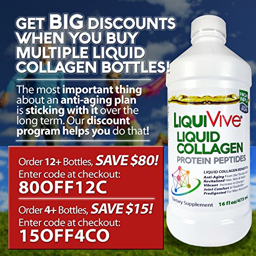 LiquiVive Liquid Collagen Protein Peptides Concentrate | Pure Hydrolyzed Super Multi Collagen Life MiracleBuy Supplements Australia