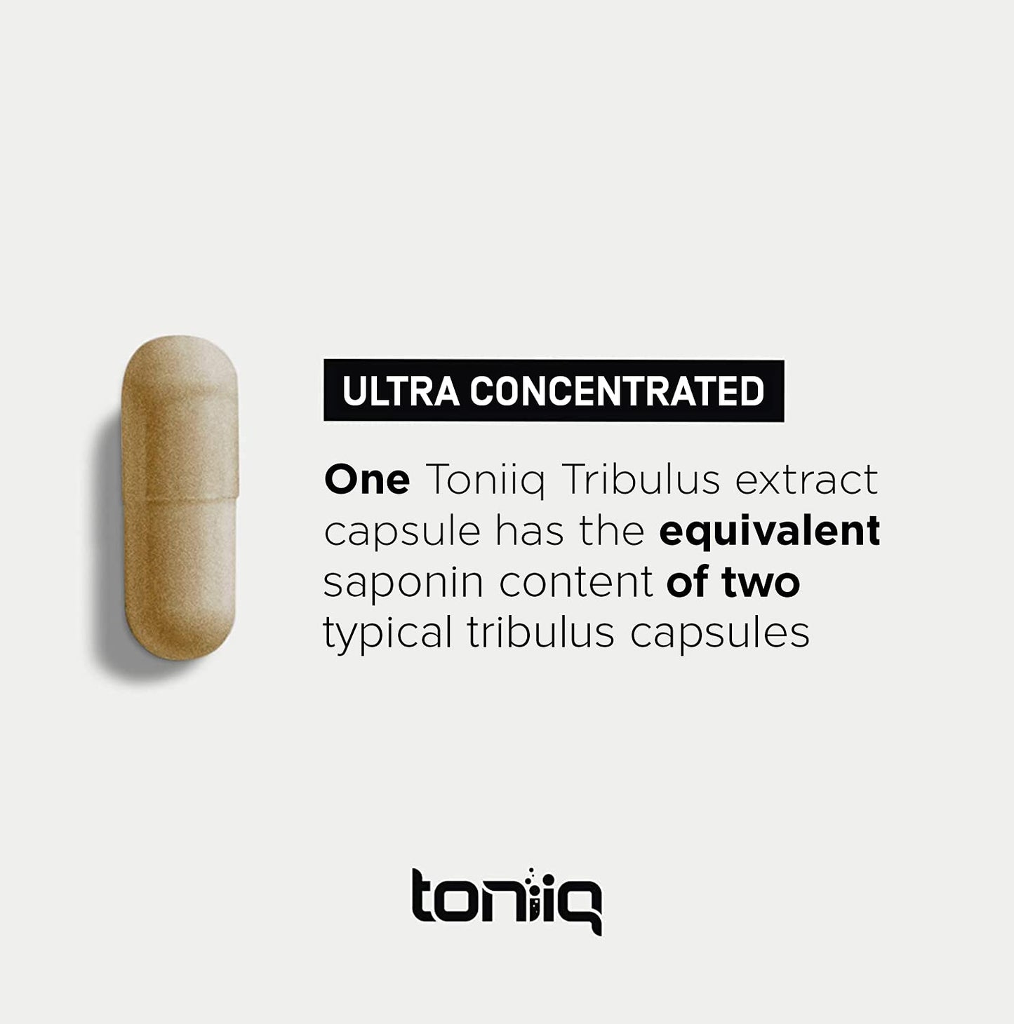 Toniiq Ultra High Strength Tribulus Capsules - 95% Steroidal Saponins - 1300mg Concentra ToniiqBuy Supplements Australia