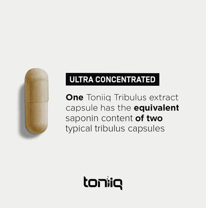 Toniiq Ultra High Strength Tribulus Capsules - 95% Steroidal Saponins - 1300mg Concentra ToniiqBuy Supplements Australia