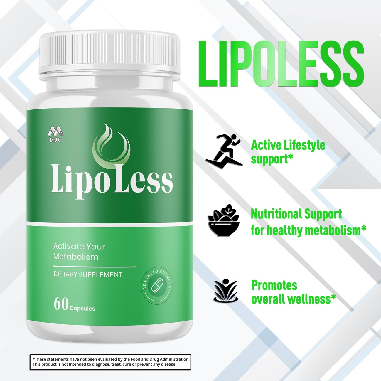 (3 Pack) LipoLess Capsules, Official Lipo Less Supplement Pills with All Natural Ingredients, Advanced Formula for Optimal Health Support with Premium Vitamins for Active Women & Men (180 Capsules) MJOBuy Supplements Australia