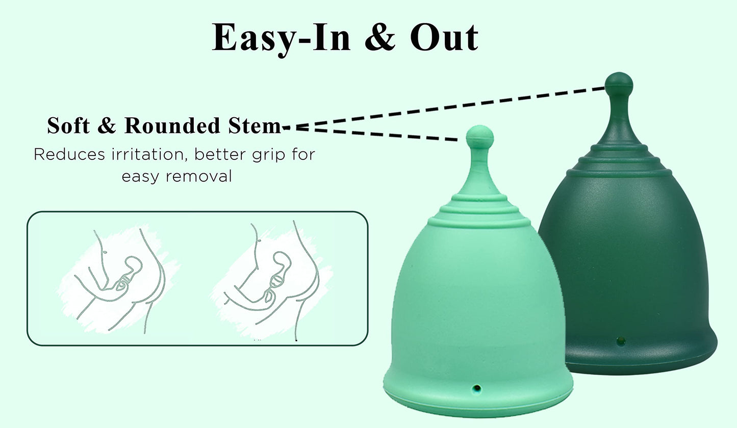 SHORDY Reusable Menstrual Cup (Small & Large) Set of 2 with Box, 100% Soft Silicone, Copa Menstruelle SHORDYBuy Supplements Australia