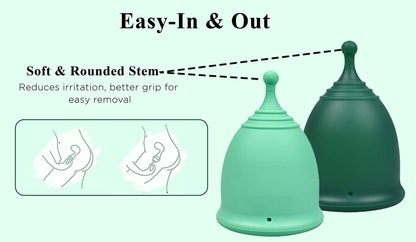 SHORDY Reusable Menstrual Cup (Small & Large) Set of 2 with Box, 100% Soft Silicone, Copa Menstruelle SHORDYBuy Supplements Australia