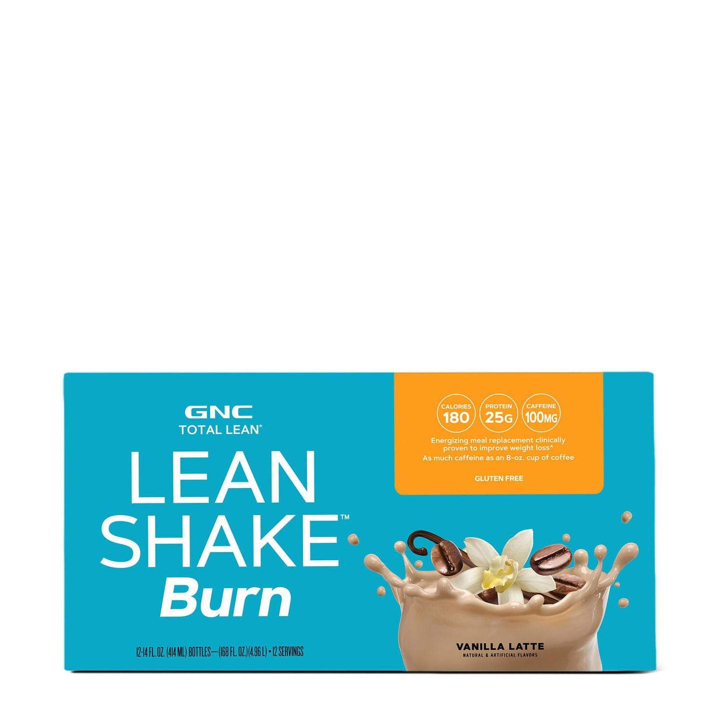 GNC Total Lean Lean Shake Burn - Vanilla Latte - 12 Bottles GNCBuy Supplements Australia