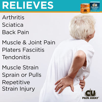 Arthritis Pain Relief Cream - C.U. Pain Away. Reduce Inflammation, Improve Mobility, Rapid Relief. Effective Muscle and Joint Pain Relief. All-Natural Ingredients. C.U. Pain AwayBuy Supplements Australia