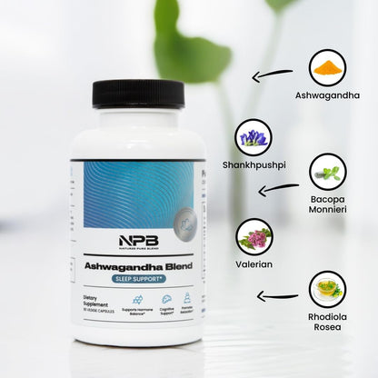 Nature's Pure Blend Ashwagandha Supplements – Organic Ashwagandha Root & Extract for Women and Men – Stress Relief, Sleep, and Mood Support – Athletic Performance & Focus Support – 60 Vegan Capsules Nature's Pure BlendBuy Supplements Australia