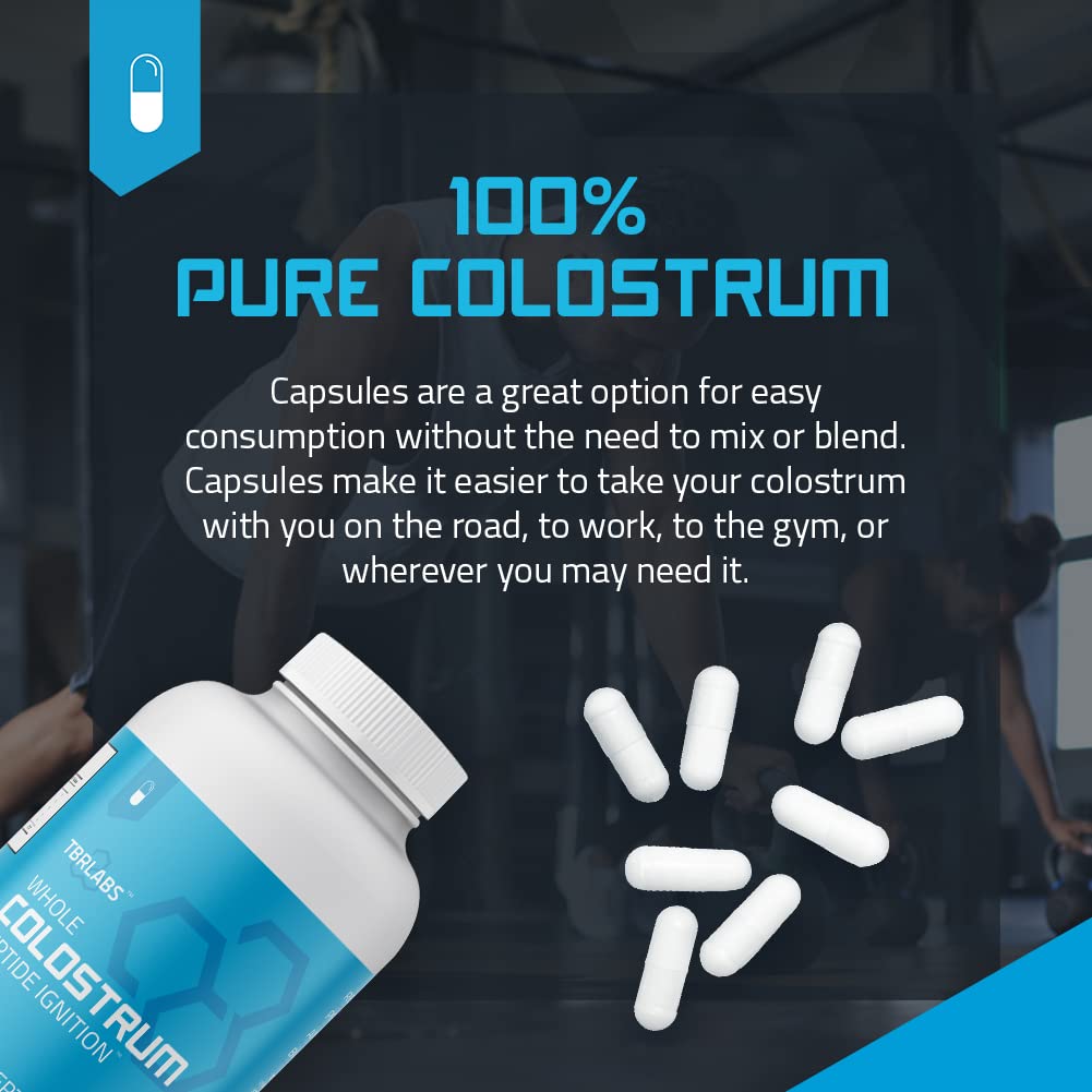 TBR Labs Pure Bovine Colostrum 180 Capsules - Antibiotic and Hormone Free - USA Source TBR LabsBuy Supplements Australia