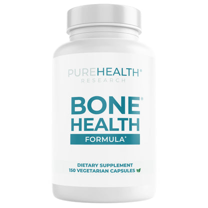 PUREHEALTH RESEARCH Bone Health Formula - for Bones, Joint & Skeletal Wellness - with Calcium, Magnesium, Zinc, Copper, Manganese, Potassium, Vitamin K2, D3, C
