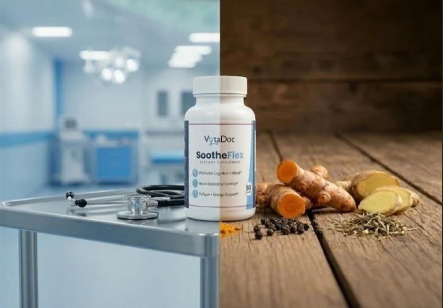 VytaDoc SootheFlex Joint, Energy & Mood Support for Women | Turmeric 900mg, Ferrochel® Iron, Magnesium Malate, Vitamin D3, Ginger, Selenium | 90 Capsules | Gentle Iron — Easy on Digestion VytaDocBuy Supplements Australia