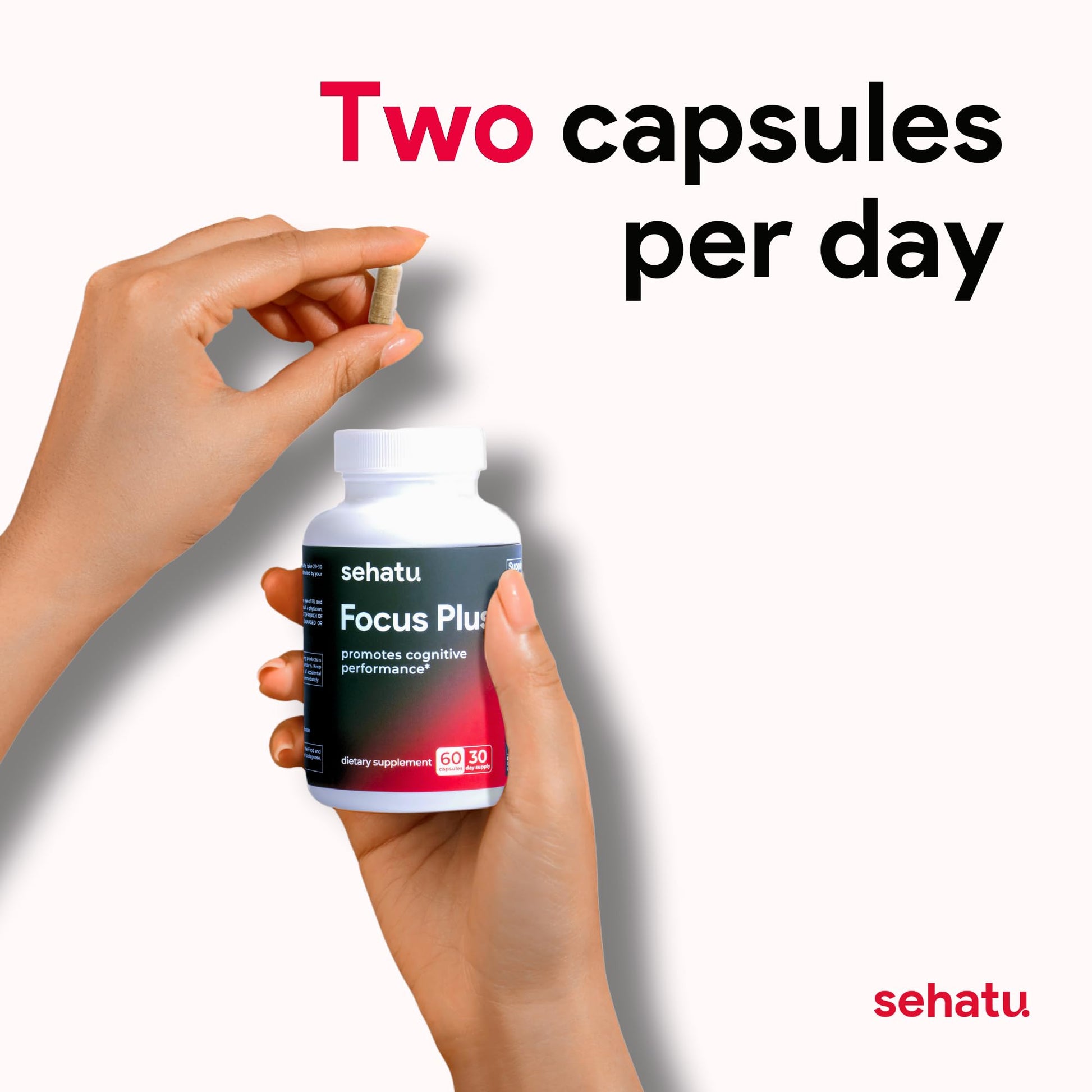 SEHATU Focus Plus Cognitive Performance Enhancer | with N-Acetyl L-Tyrosine, DMAE Bitartrate, GABA, Glutamic Acid | Boosts Focus, Enhances Memory, Supports Brain Health | 60 Count | 30 Day Supply SEHATUBuy Supplements Australia