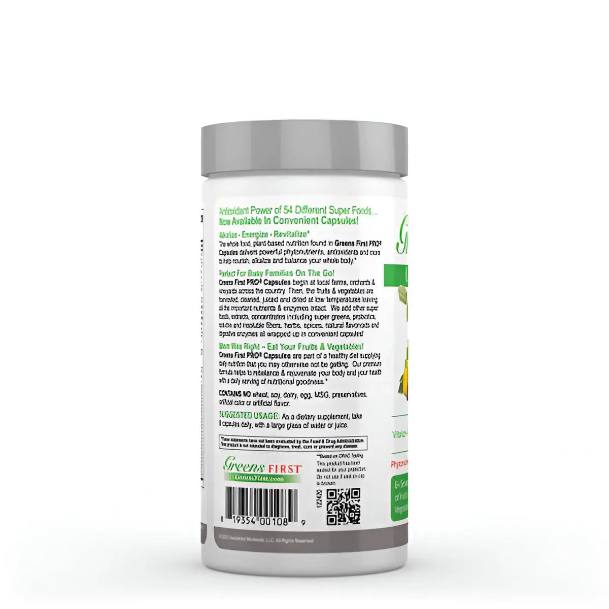 Greens First Phytonutrient Capsules - 49 Antioxidant-Rich Superfoods with Organic Fruits & Veggies, Prebiotics, Probiotics Greens FirstBuy Supplements Australia
