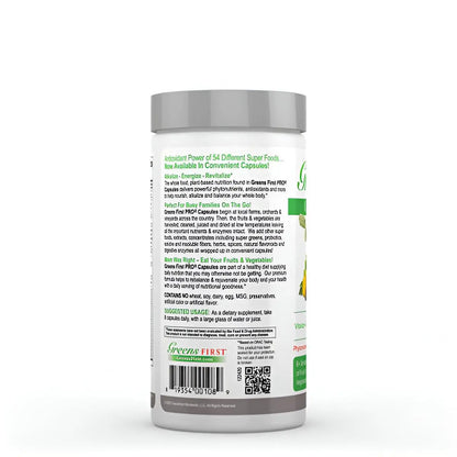 Greens First Phytonutrient Capsules - 49 Antioxidant-Rich Superfoods with Organic Fruits & Veggies, Prebiotics, Probiotics Greens FirstBuy Supplements Australia