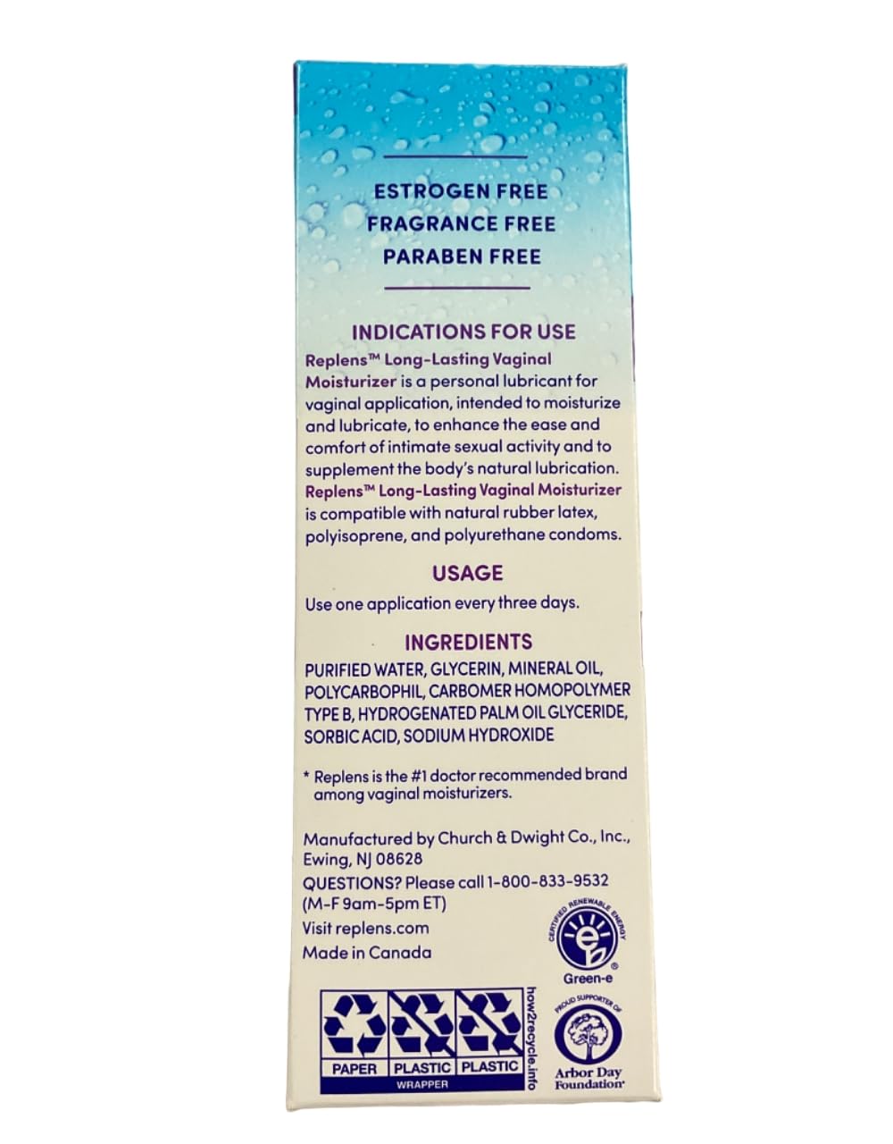 Replens Long-Lasting Vaginal Moisturizer -8 Count (Pack of 3) ReplensBuy Supplements Australia