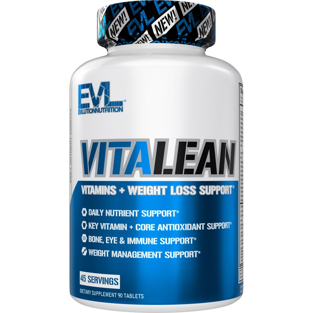 Evlution Nutrition VitaLean - Vitamins + Weight Loss Support - Key Vitamin + Core Antioxidant Support - Daily Nutrient & Weight Management Support - Bone, Eye & Immune Support - 45 Servings EvlutionBuy Supplements Australia
