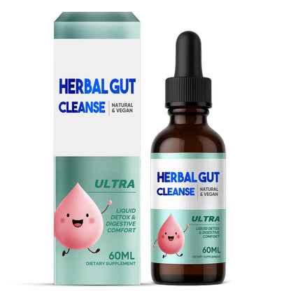 Kids Herbal Gut Cleanse Drops, Parasite Cleanse for Humans Liquid with Wormwood, Black Walnut & Probiotics, Supports Digestive & Overall Gut Health for Children (2 oz) HerbXBuy Supplements Australia