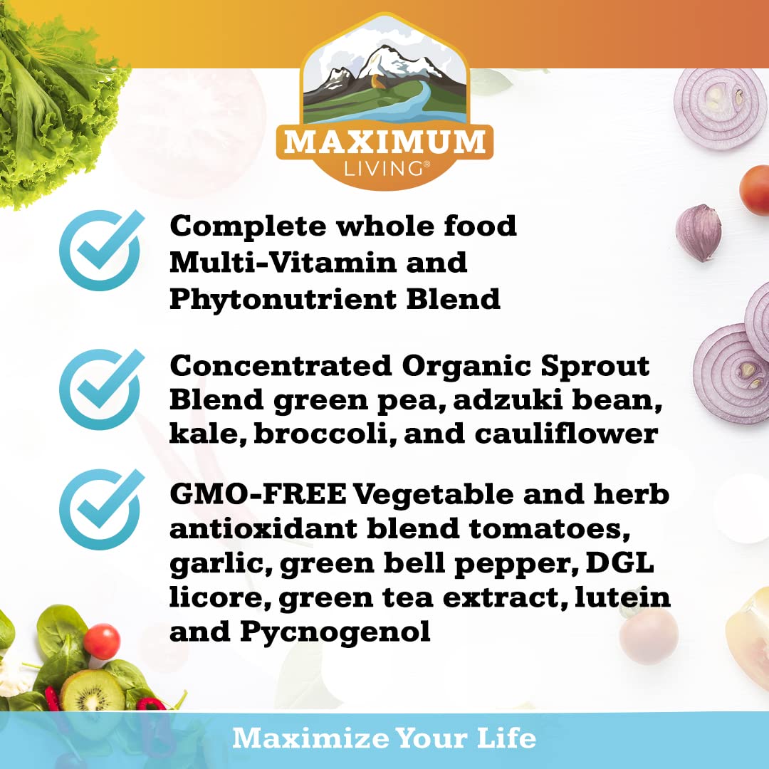 Maximum Living - Vita-Sprout Whole-Food Multivitamin & Phytonutrient Blend - 120 Capsules Maximum LivingBuy Supplements Australia