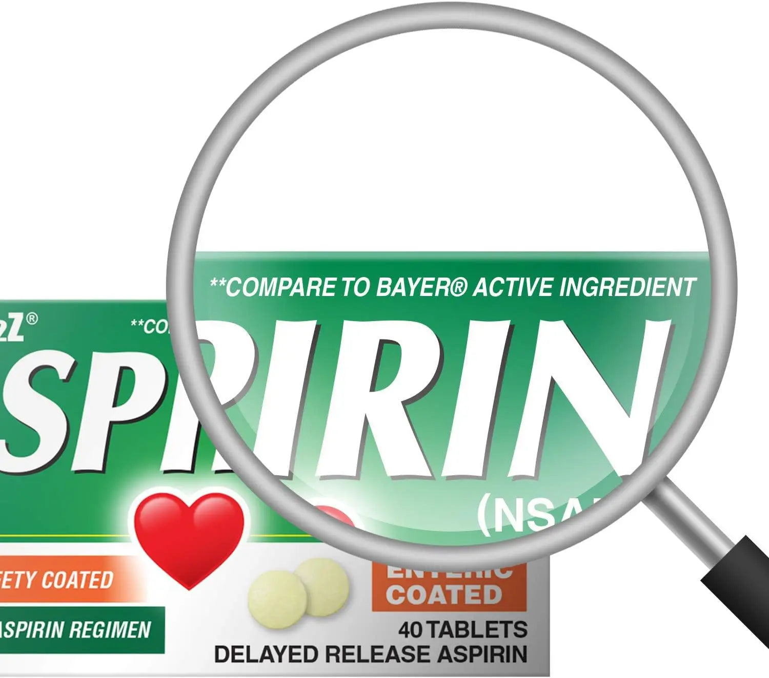 HealthA2Z Aspirin 81mg Low Strength | Enteric Coated | 24 Packs of 40 Counts (960 Tablets Total) | Value Package HealthA2ZBuy Supplements Australia
