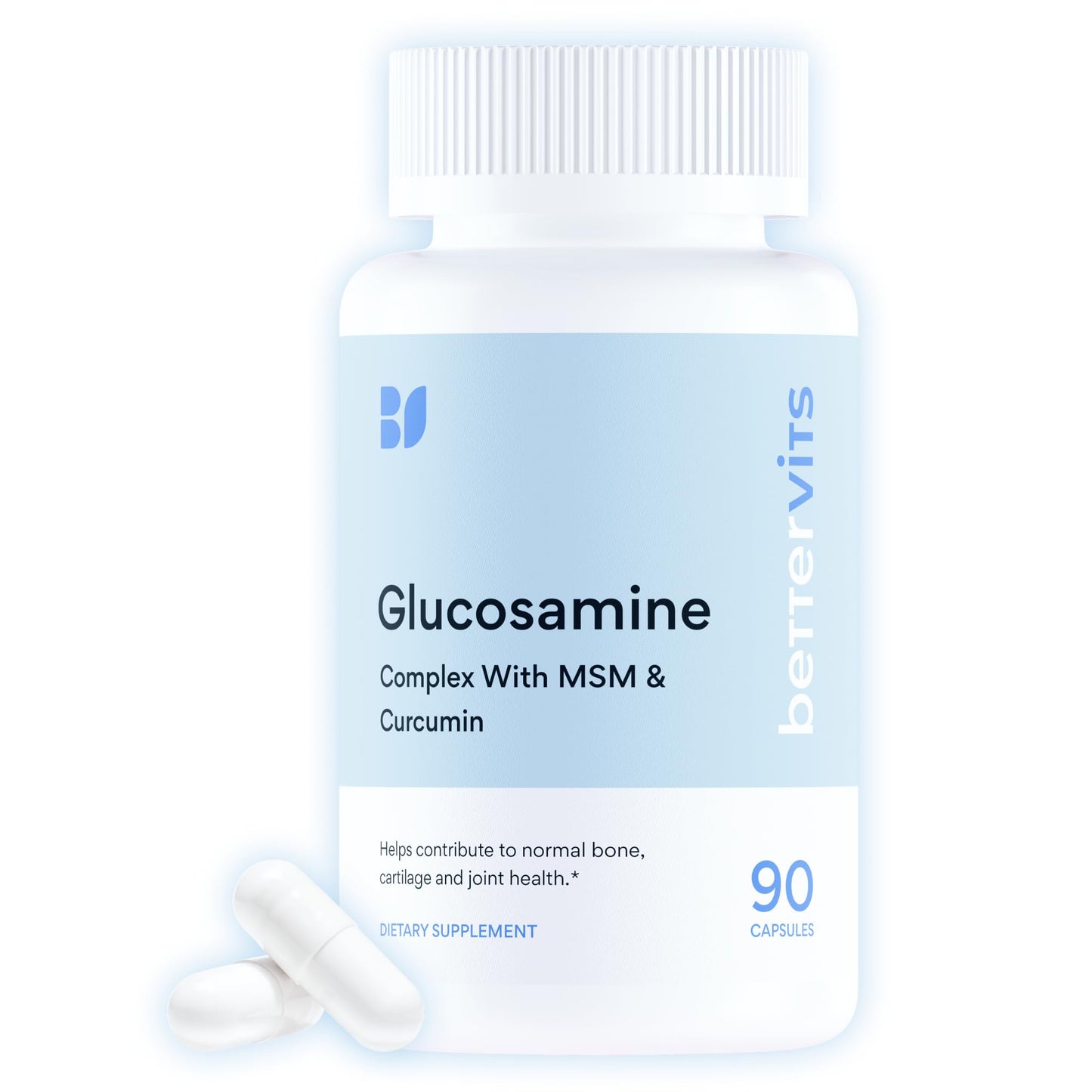 Bettervits Glucosamine Complex with MSM Сhondroitin | Joint Supplements for Women and Men with Vitamin C | Arthritis Support Supplement for Mobility & Flexibility - 90 Capsules BettervitsBuy Supplements Australia