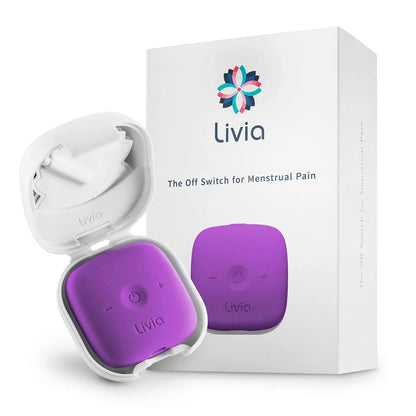 Livia Menstrual Pain Relief Device, Purple – Off-Switch for Period Pain – Portable & Discreet – Rechargeable, Up to 8 Hours Battery – Complete Kit with Stick-On Pads – The Go-to Travel Partner LiviaBuy Supplements Australia