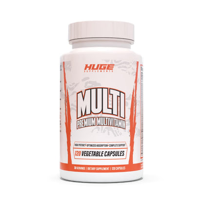 Huge Multi, Multivitamin for Men, High-Performance All-in-One Formula for Athletes & Bodybuilding, Vitamin & Mineral Replenishment, Supports Immune System & Healthy Hormone Levels (120 Capsules) Huge SupplementsBuy Supplements Australia