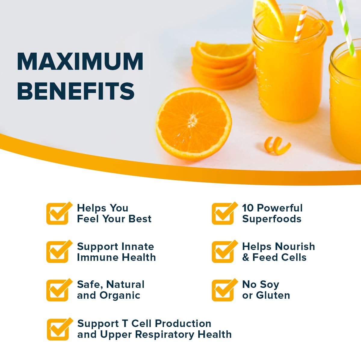 Organifi Immunity - Organic Superfood Immunity Support - 15 Single Serve Packets - Immunity Powder for T Cell Production and Upper Respiratory Health - Mushroom Beta Glucans, Vitamin C, D and Zinc OrganifiBuy Supplements Australia