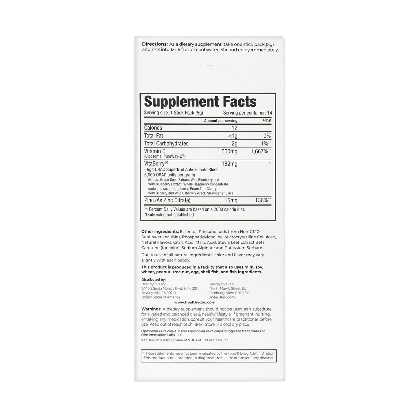 DR. NIGMA Super Vitamin C Cocktail Powder | Science-Based Beauty and Wellness | Powerful Combo of Vital Nutrients to Support Optimal Health and Vitality | 14 Servings | 2.46 oz DR. NIGMABuy Supplements Australia