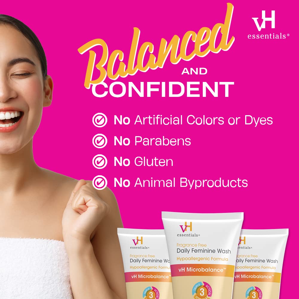 vH essentials Daily Feminine Wash - Fragrance Free, Hypoallergenic with Tea Tree Oil vH essentialsBuy Supplements Australia