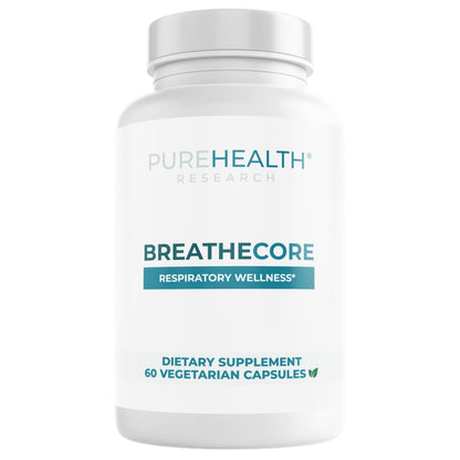 PUREHEALTH RESEARCH BreatheCore - Lung Detox for Smokers - Lung Cleanse & Support Supplement for Women & Men - Ginger Root, Ginkgo Biloba, St Johns Wort, Panax Ginseng & More - 60 Capsules PUREHEALTH RESEARCHBuy Supplements Australia