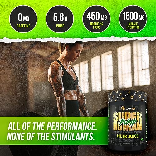 ALPHA LION Superhuman Pump Pre Workout Powder, Nootropic Caffeine & Stim Free ALPHA LIONBuy Supplements Australia