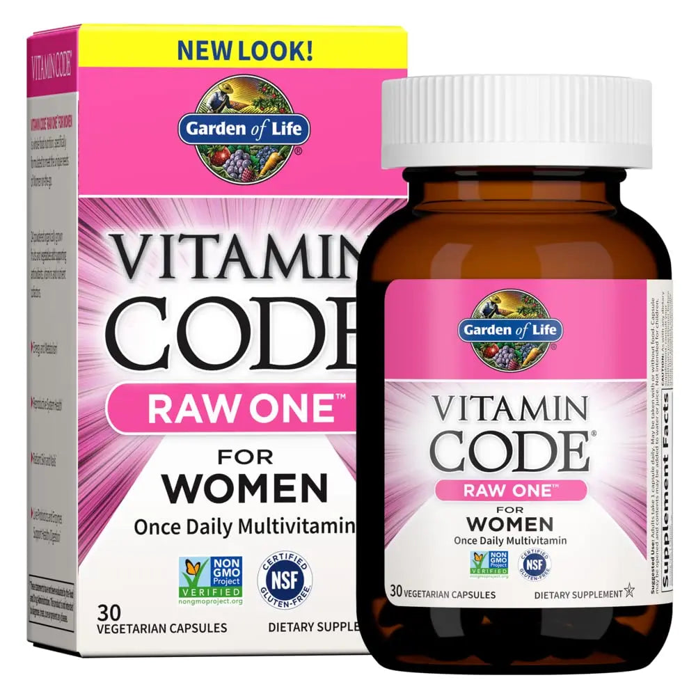 Garden of Life Multivitamin for Women, Vitamin Code Raw One for Women, Once Daily Women's Multi - 30 Capsules Garden of Life