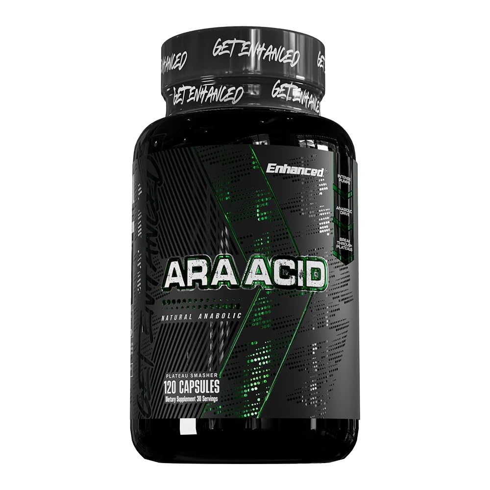 Enhanced Labs - Arachidonic Acid Supplement - Muscle and Strength Supplement for Increased Muscle Mass & Improved Recovery for Men & Women - One Capsule Contains 350mg Arachidonic Acid (120 Capsules) EnhancedBuy Supplements Australia