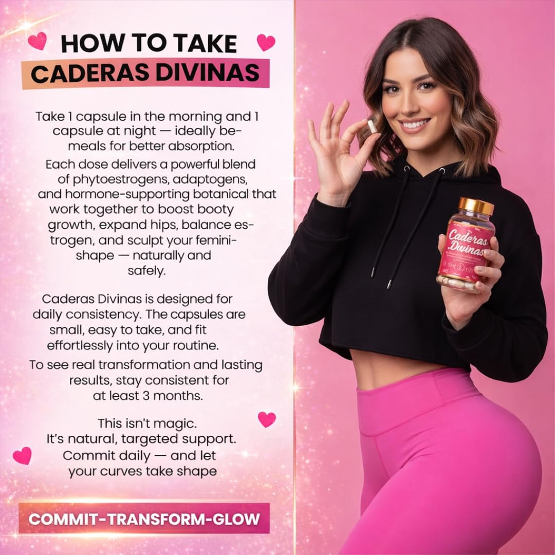Caderas Divinas : Bigger Booty & Wider Hips – Aguaje + Maca Pills with Moringa & Saw Palmetto – 4 Super Ingredients for Natural Curve Growth – by CurvyFruit – 60 Capsules Curvy FruitBuy Supplements Australia