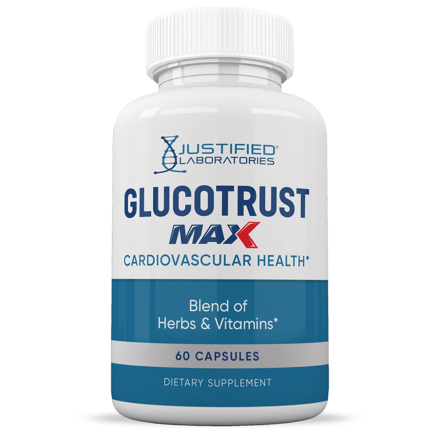 Justified Laboratories (5 Pack) Glucotrust Max 1295MG Formula Supplement Pills 300 cap Justified LaboratoriesBuy Supplements Australia