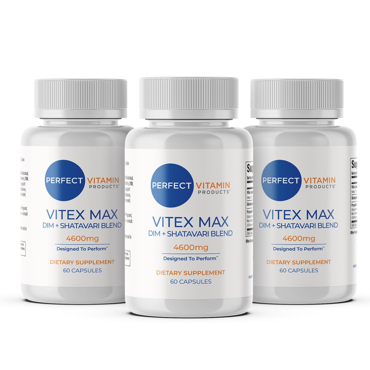 Perfect Vitamin Products Vitex Max DIM + Shatavari – Hormone Balance & Menopause Support for Women – Vegan Blend with Adaptogens for Mood, Cycle & Stress Relief – 4600mg (3-Pack) Perfect Vitamin ProductsBuy Supplements Australia