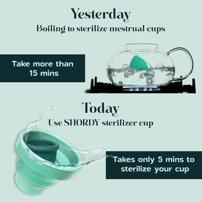 SHORDY Menstrual Case Holder for Sterilization, Collapsible Silicone Container - Boil, Sterilize SHORDYBuy Supplements Australia