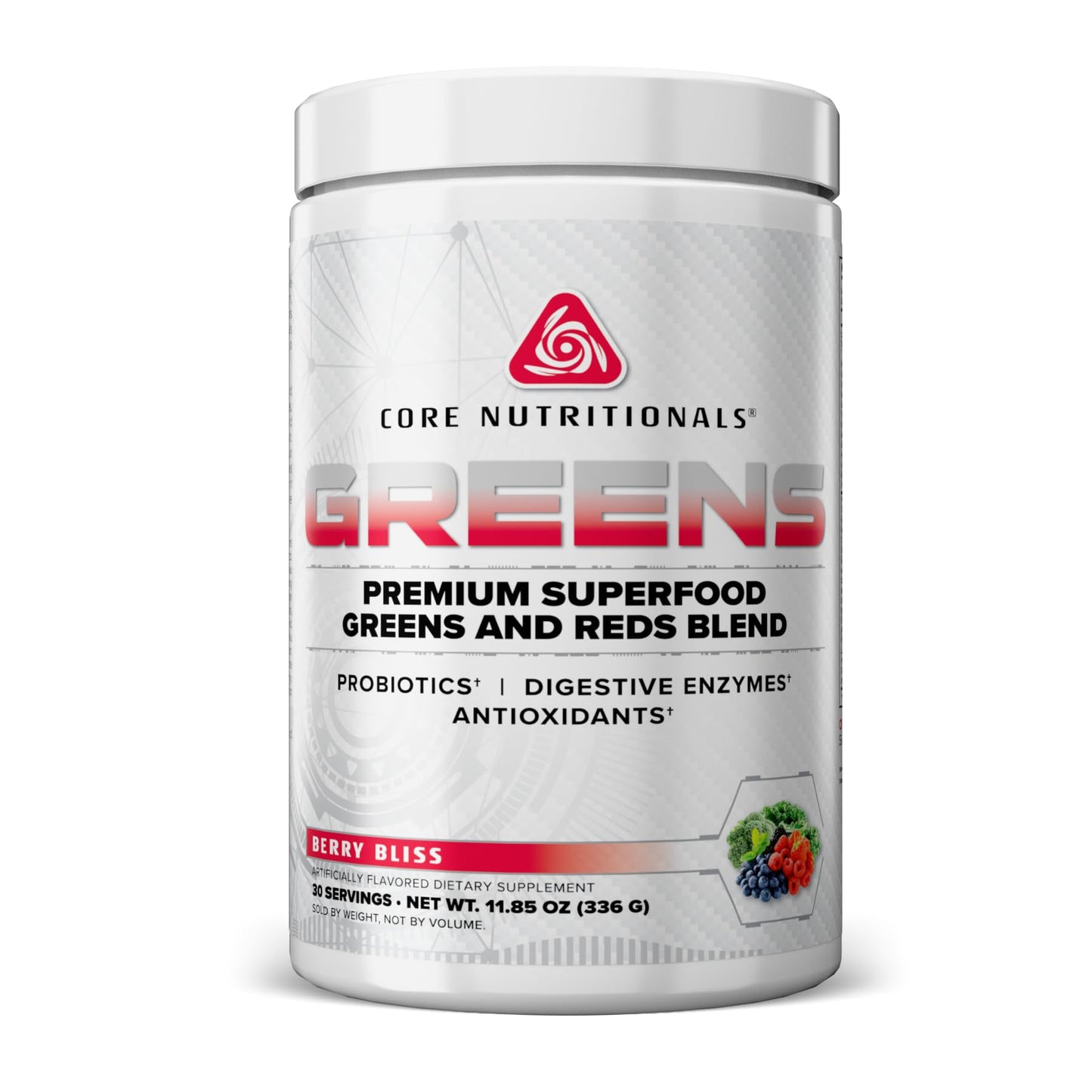 Core Nutritionals Greens | Premium Superfood Reds & Greens Blend | 5 Billion CFU Probiotics, Digestive Enzymes, & Antioxidants | 30 Servings (Berry Bliss) Core NutritionalsBuy Supplements Australia