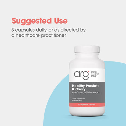 Allergy Research Group Healthy Prostate & Ovary - Traditional Chinese & Vietnamese Herbal Blend with Crinum Latifolium - Supports Reproductive Tissue & Immune Balance - 60 Servings - 180 Capsules Allergy Research GroupBuy Supplements Australia