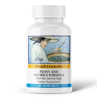 Kan Herbs Company Peony & Licorice Formula Tablets – Traditional Chinese Herbal Blend with White Peony Root & Chinese Licorice to Support Liver Balance, Muscle Comfort & Digestive Harmony, 60 Tablets Kan HerbBuy Supplements Australia