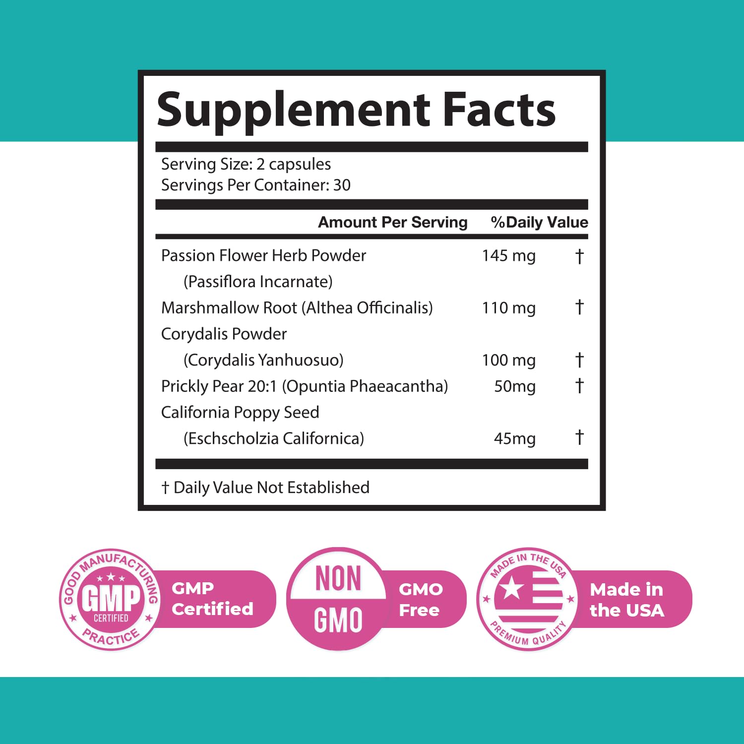 NeuroMax – Natural Herbal Blend with Passion Flower, Marshmallow Root & California Poppy – Non-GMO, Easy-to-Take Capsules, Made in USA, GMP Certified Facility - 60 Capsules, 1 Month Supply Nature’s NutriWaveBuy Supplements Australia