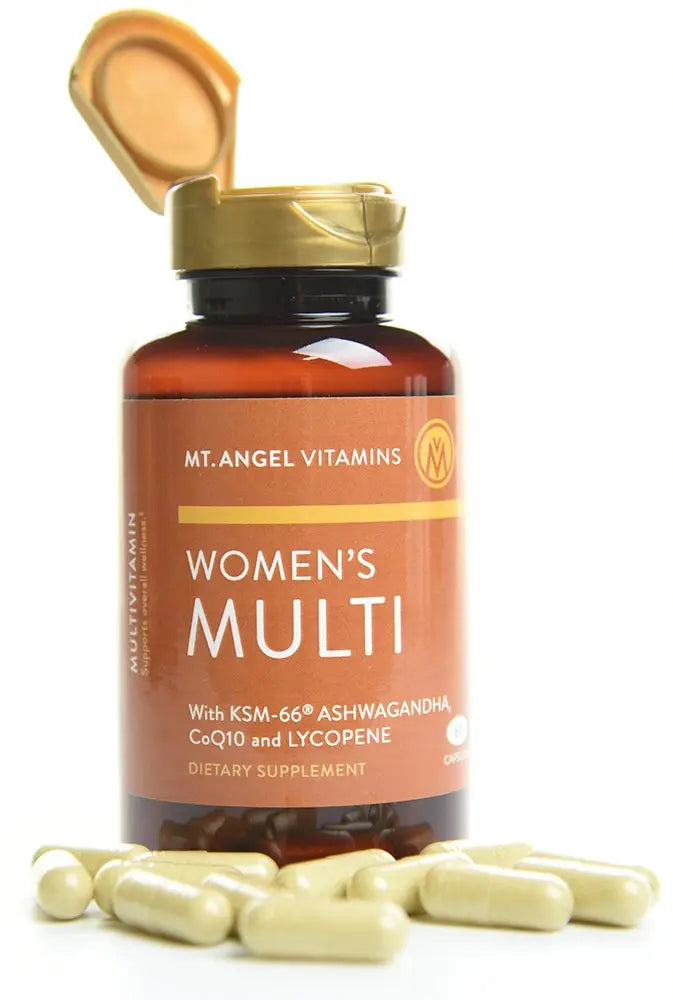 Mt. Angel Vitamins - Daily Womens Multivitamin - Adult Formula with Iron, Calcium, KSM-66 Ashwaganda, and a Potent Proprietary Herbal Blend Mt. Angel Vitamins