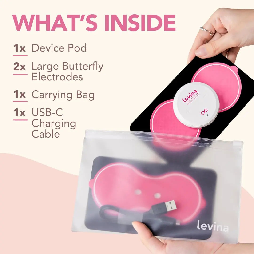 Levina Menstrual Period Relief Device - Wireless TENS Unit and Biocompatible Electrode Pads, Rechargeable, Magnetic Connection, Instant Cramp & PMS Relief, and Drug-Free, FSA HSA Eligible (RS-38) LevinaBuy Supplements Australia