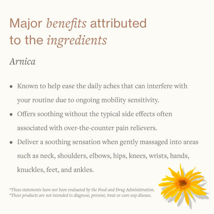 Swiss Just Arnica Gel, Arnica Creamy Gel 60g. Arnica Cream w/Devils Claw & Frankincense Oil. A Gentle Massage Cream on Wrists, Fingers, Knees, Ankles, Joints, Waist, Neck, and Back. SwissJustBuy Supplements Australia